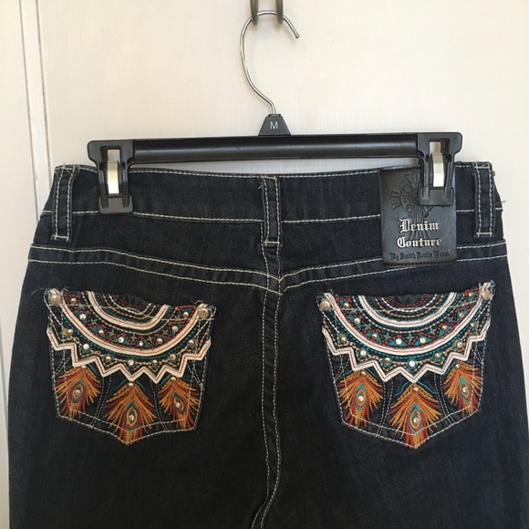 Denim Couture Embellished Jeans - Picture 2 of 5